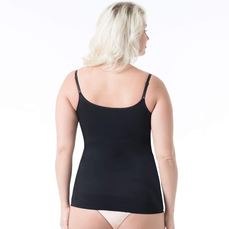 EUYZOU Women's Tummy Control Shapewear Tank Tops - Seamless Body Shaper Compression Top - Black XL - Image 3
